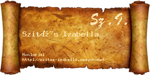 Szitás Izabella névjegykártya
