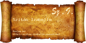 Szitás Izabella névjegykártya
