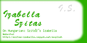 izabella szitas business card